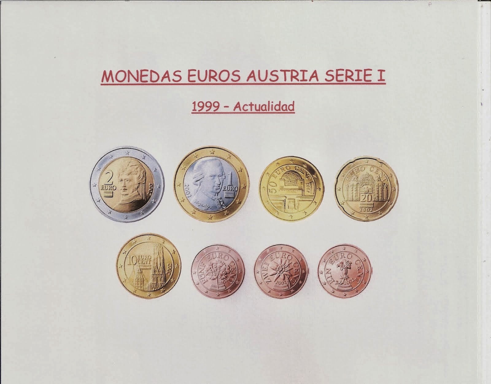 MONEDAS EUROS DE AUSTRIA