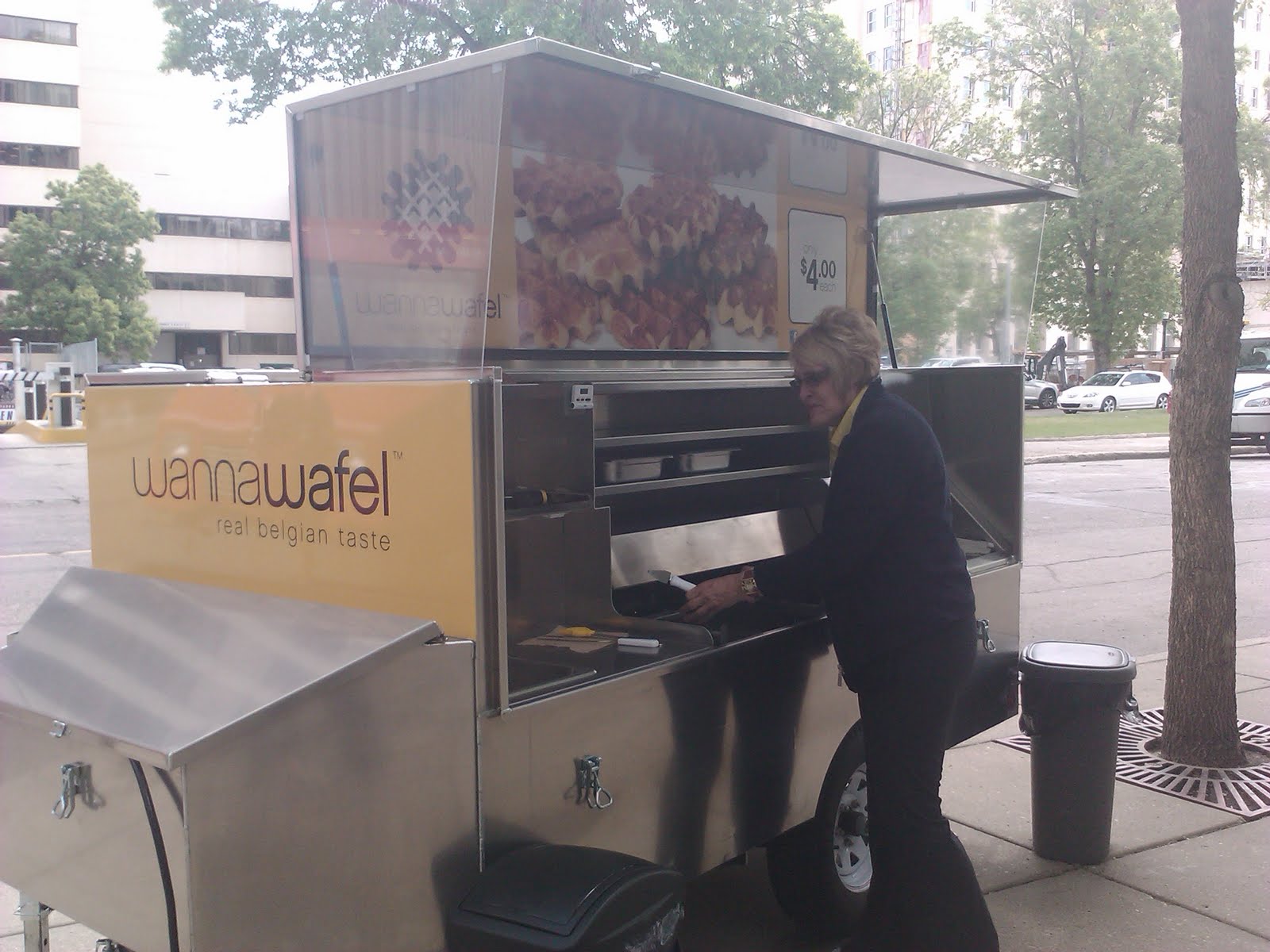 foodieMcPoon New waffle cart on the streets of Edmonton!