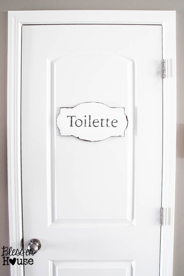 Simple And French Rustic Bathroom Sign Bless Er House Simple And French Rustic Bathroom Sign Bless Er House