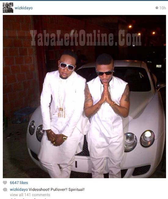 Wizkid and Kcee Suave in "all white" For Pull Over’s Video