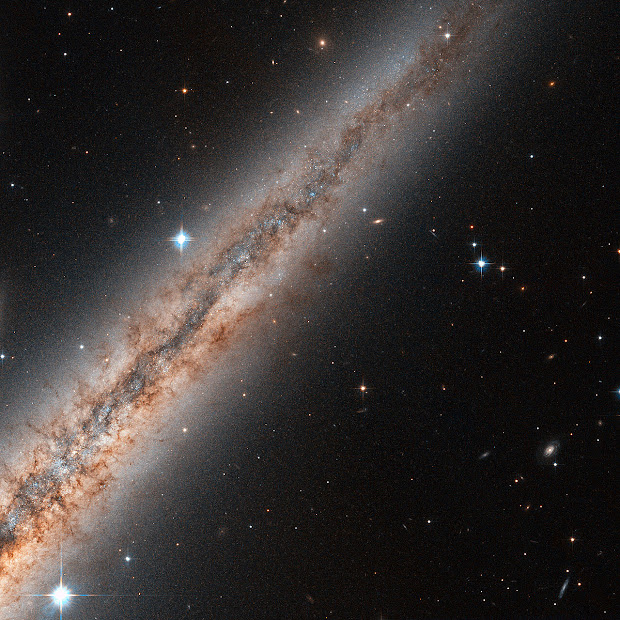Edge-On Spiral Galaxy NGC 891 as seen by Hubble!