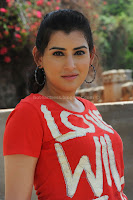 Archana, veda, in, red, t-shirt