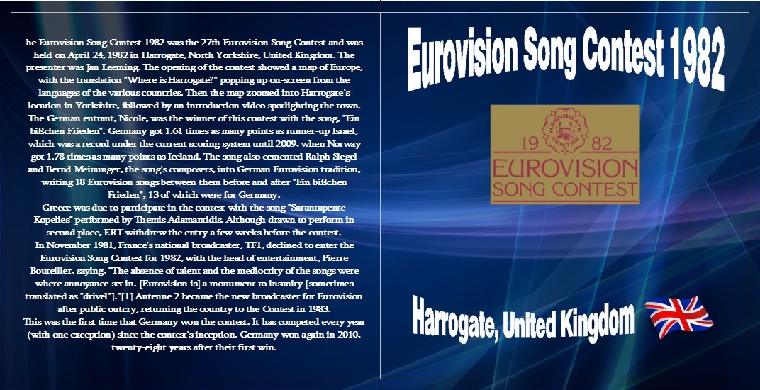 Eurovision Song Contest Music EUROVISION SONG CONTEST 1982