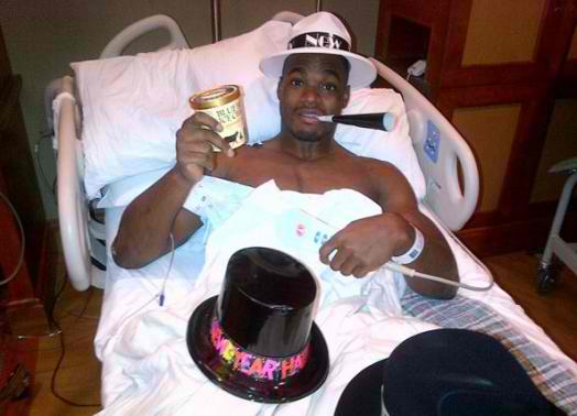 Adrian Peterson hospital New Year's Eve