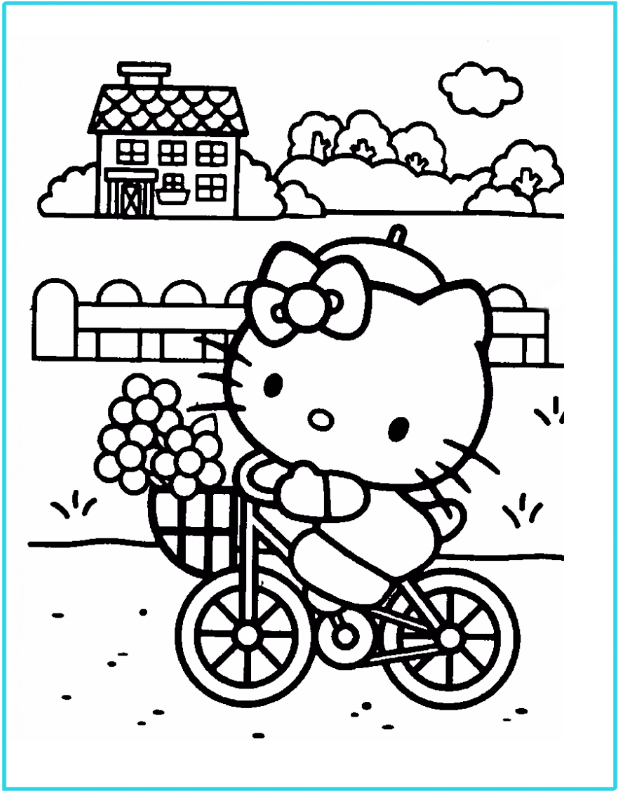 dibujos de hello kitty para colorear
