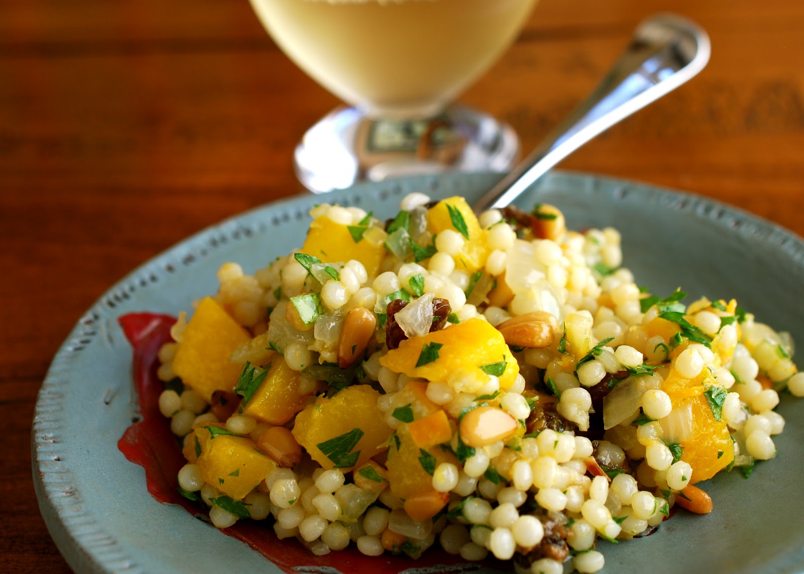 Cooking with Larue Israeli Couscous with Roasted Butternut Squash and