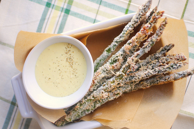 Baked Asparagus Fries l SimplyScratch.com