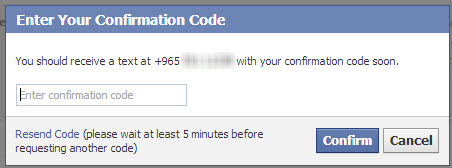Facebook Mobile Confirmation Code Facebook-mobile-Confirmation-code