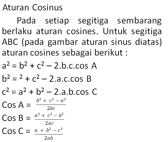 FunStudy Trigonometri Aturan Cosinus