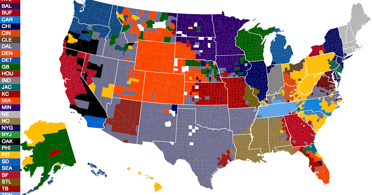 The Crimson Cavalier The definitive NFL fan base map (LOLJets)