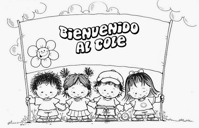 Bienvenidos al colegio para colorear y pintar - COLOREA TUS DIBUJOS