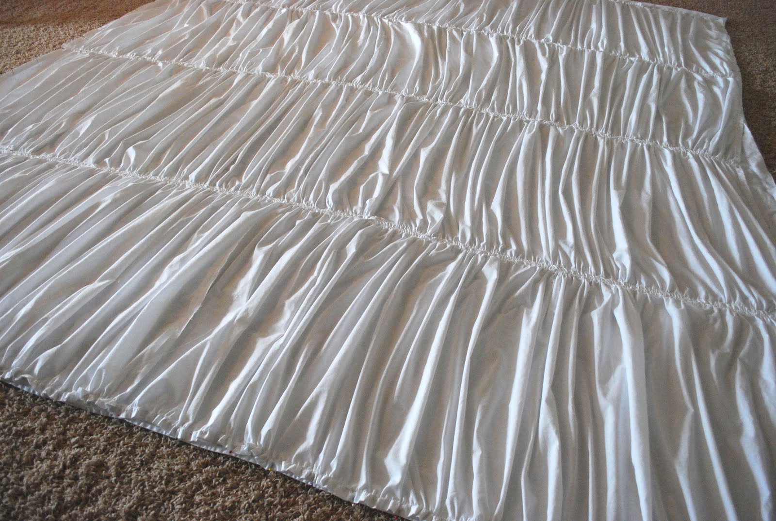 Fussy Monkey Business Pottery Barn's Hadley Ruched Duvet Knock Off