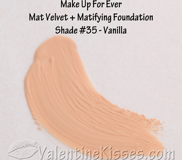 Valentine Kisses Make Up For Ever Mat Velvet + Matifying Foundation