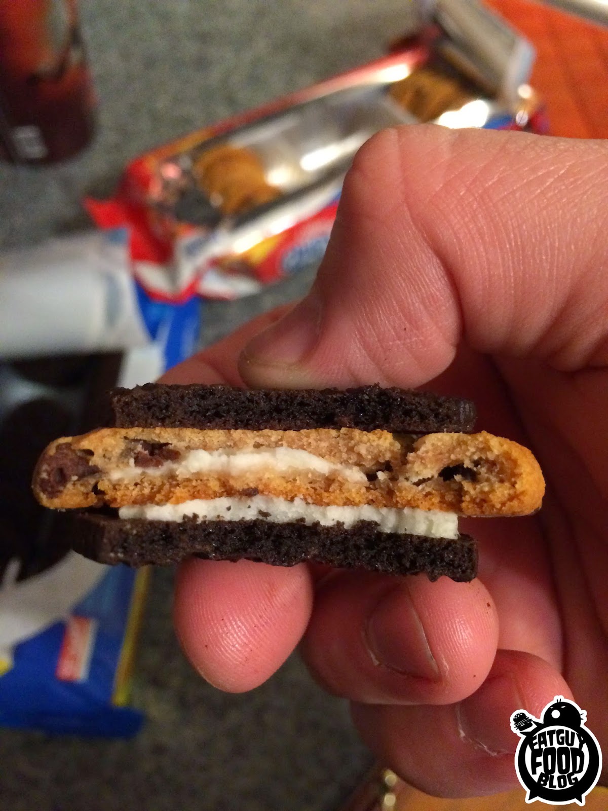 FATGUYFOODBLOG Chewy Chips Ahoy Oreo Creme filled cookies!