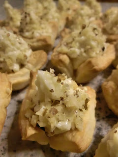 Honey, Brie, nuts and mascarpone tartlets