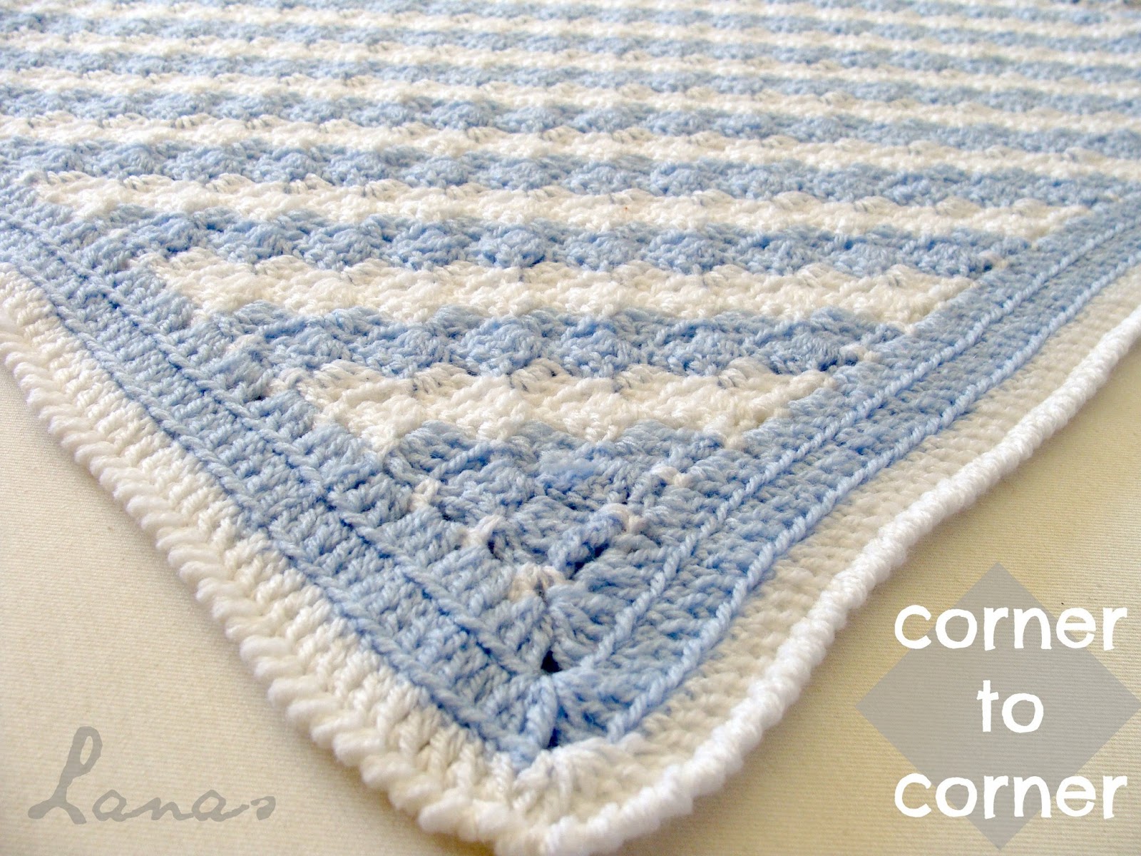 Lanas de Ana Diagonal Blanket