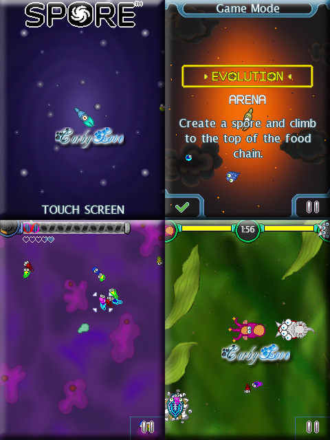 SPORE Origins 240 x 320 Touchscreen Mobile Java Game