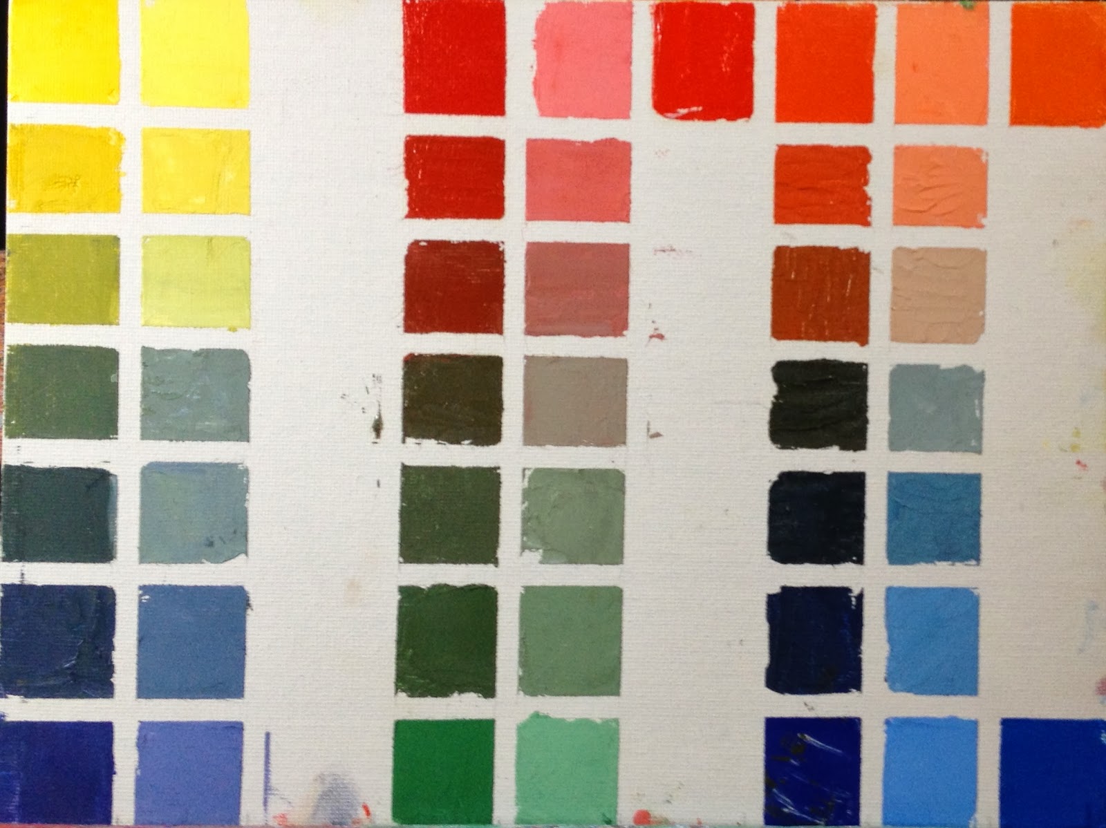 Carol Josefiak Painting a Day 5 Color Mixing Complementary colors