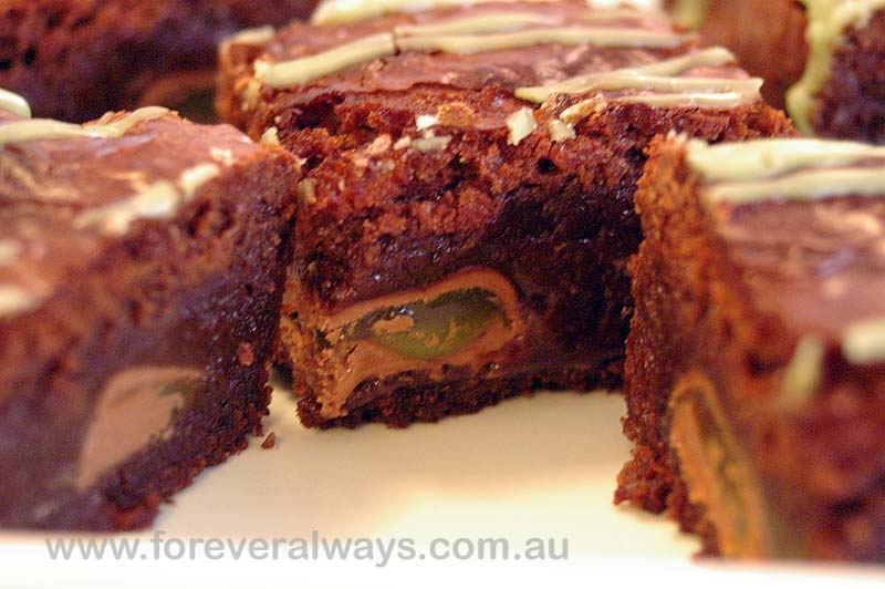 FA Family Recipes Chocolate Mint Brownie Slice