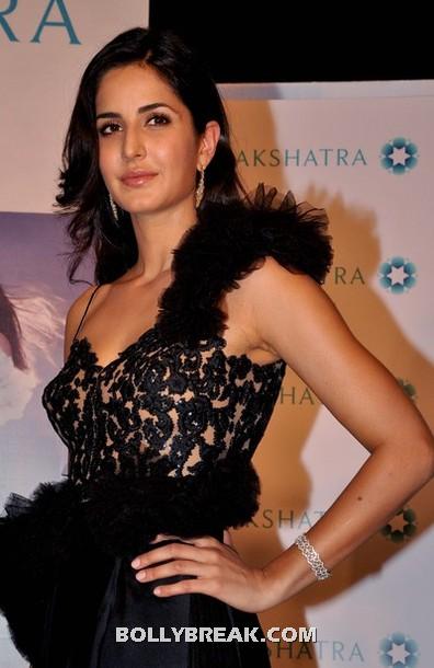  Katrina Kaif in black dress for nakshatra logo launch -  Katrina Kaif Nakshatra New Logo Launch Pics