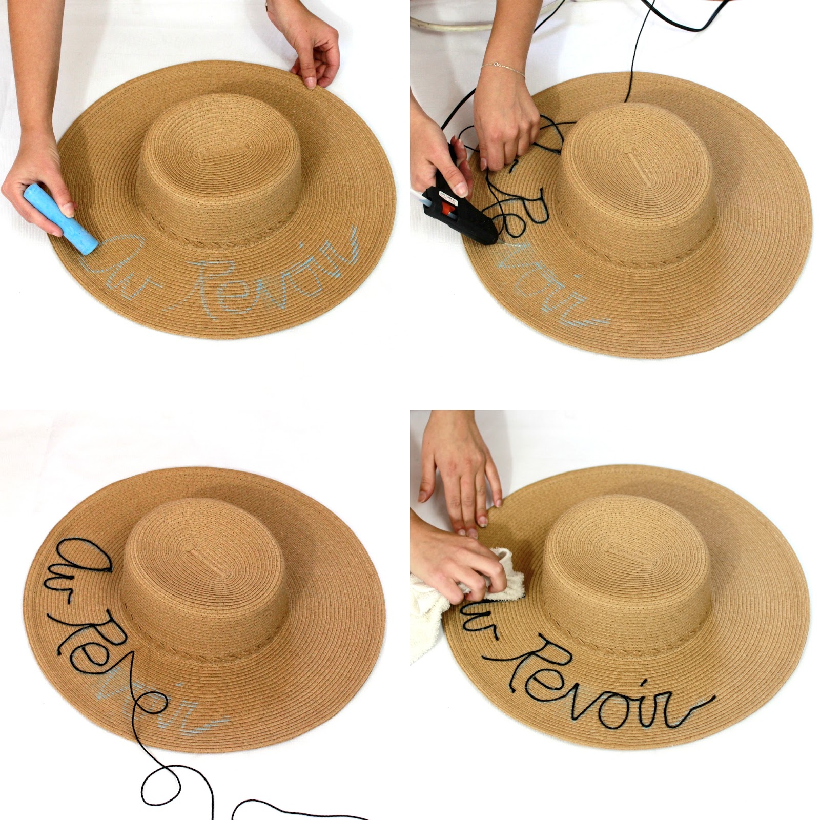 DIY Eugenia Kim Inspired Straw Hat stilettobeats