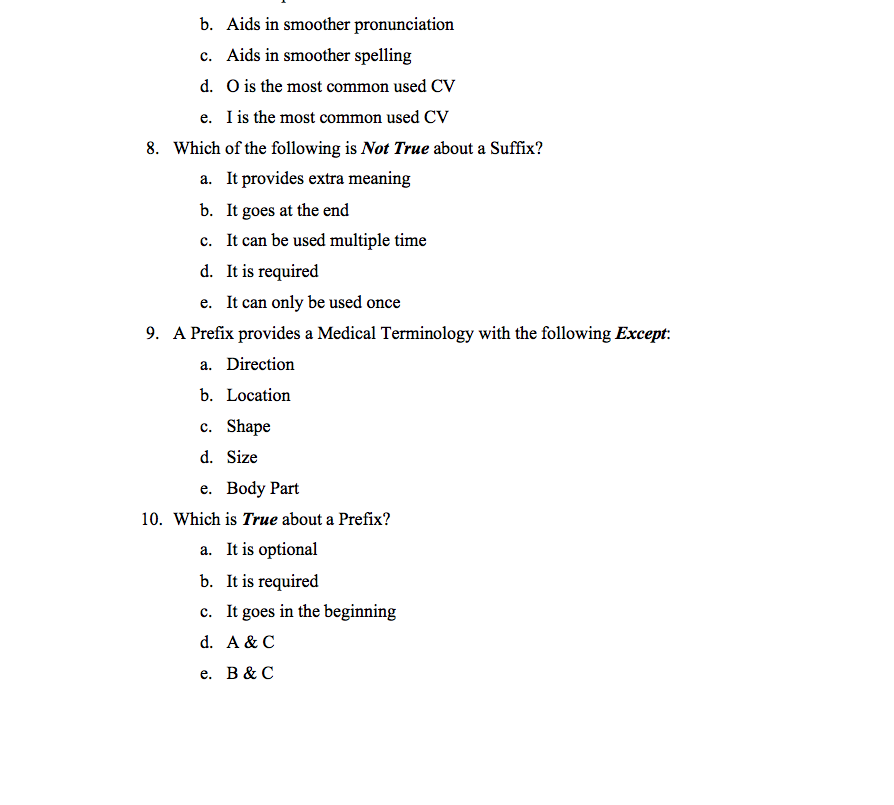 Easy Medical Terminology Chapter 1 Medical Terminology Test is Ready