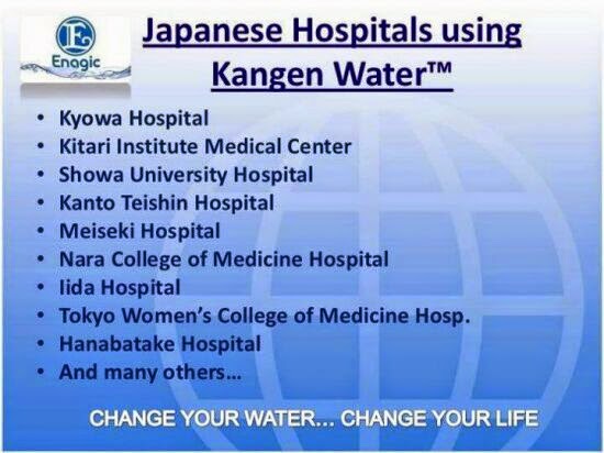 kangen water in hospitals