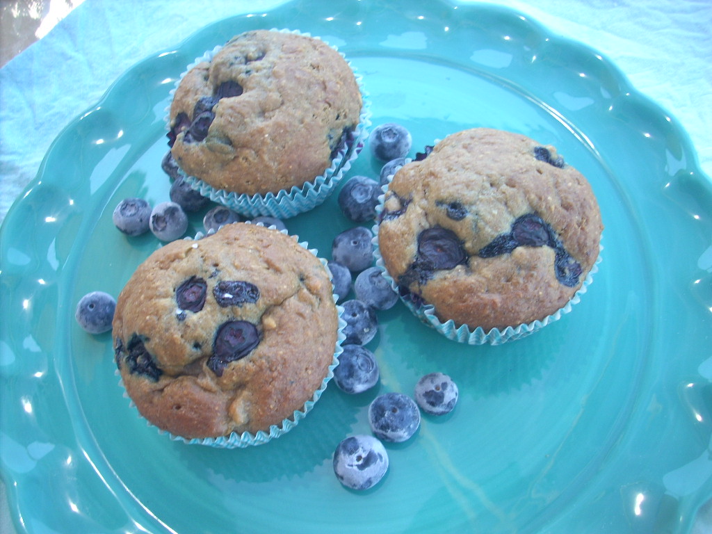 Canela kitchen (gloria) LowFat High Fiber Blueberry Muffins