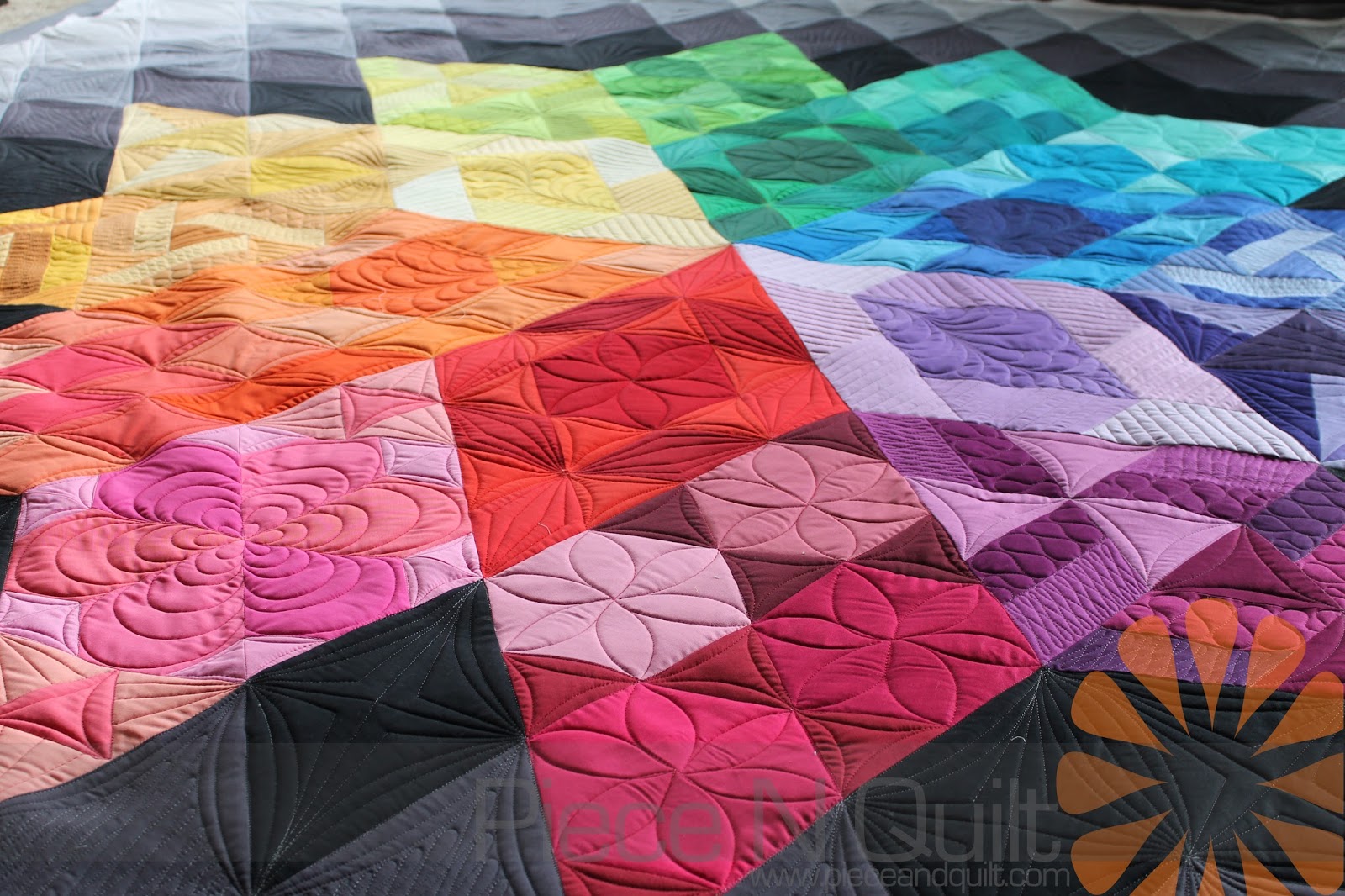 Piece N Quilt Gravity Quilt Custom Machine Quilting by Natalia Bonner