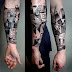 Increibles tatuajes de Peter Aurisch usando la técnica del cubismo