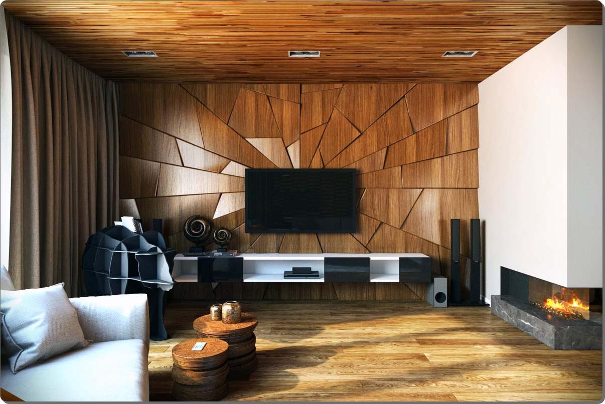 Wall tekstur design for stuen: ideer & inspirasjon interiør ...