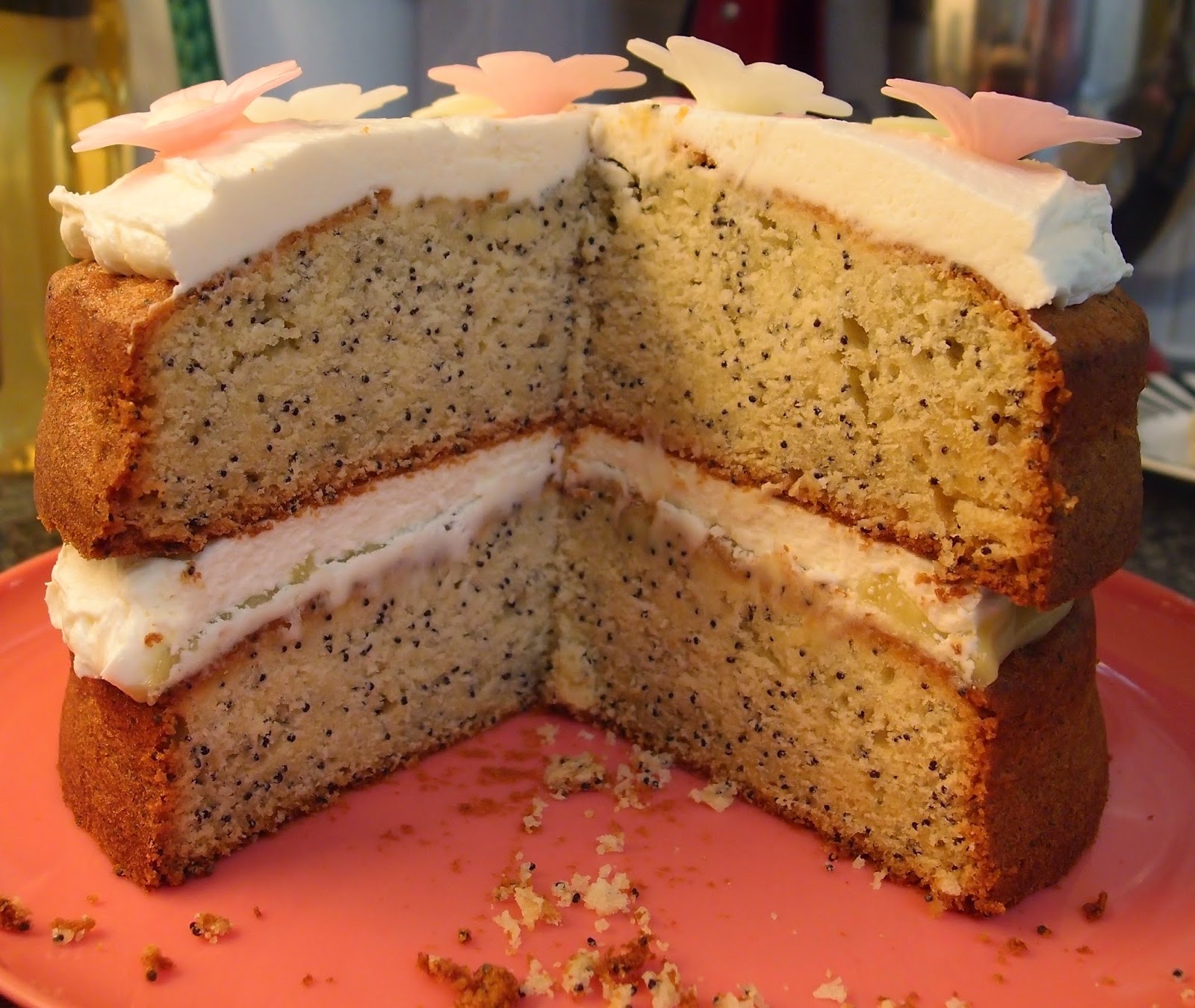 The Caked Crusader Honey and poppy seed cake with honey buttercream