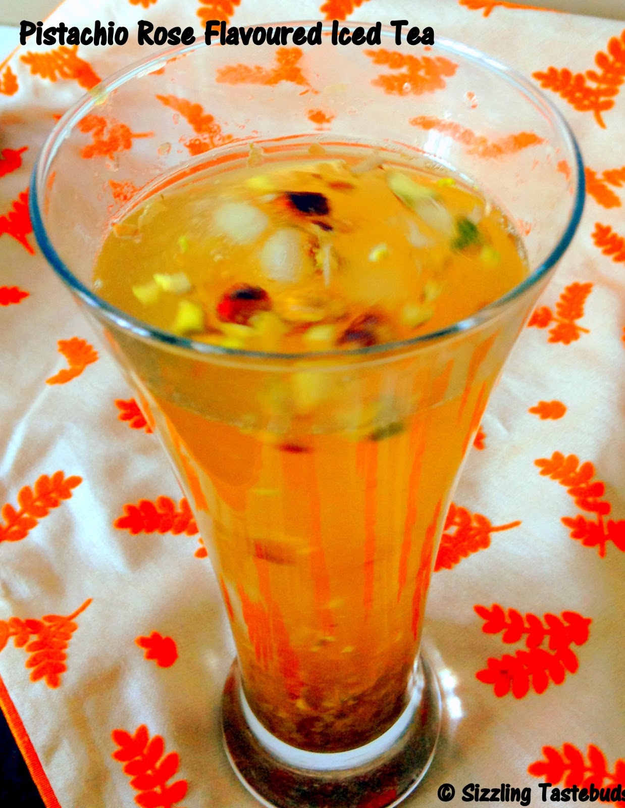 Sizzling Tastebuds Pistachio Rose flavoured Iced Tea