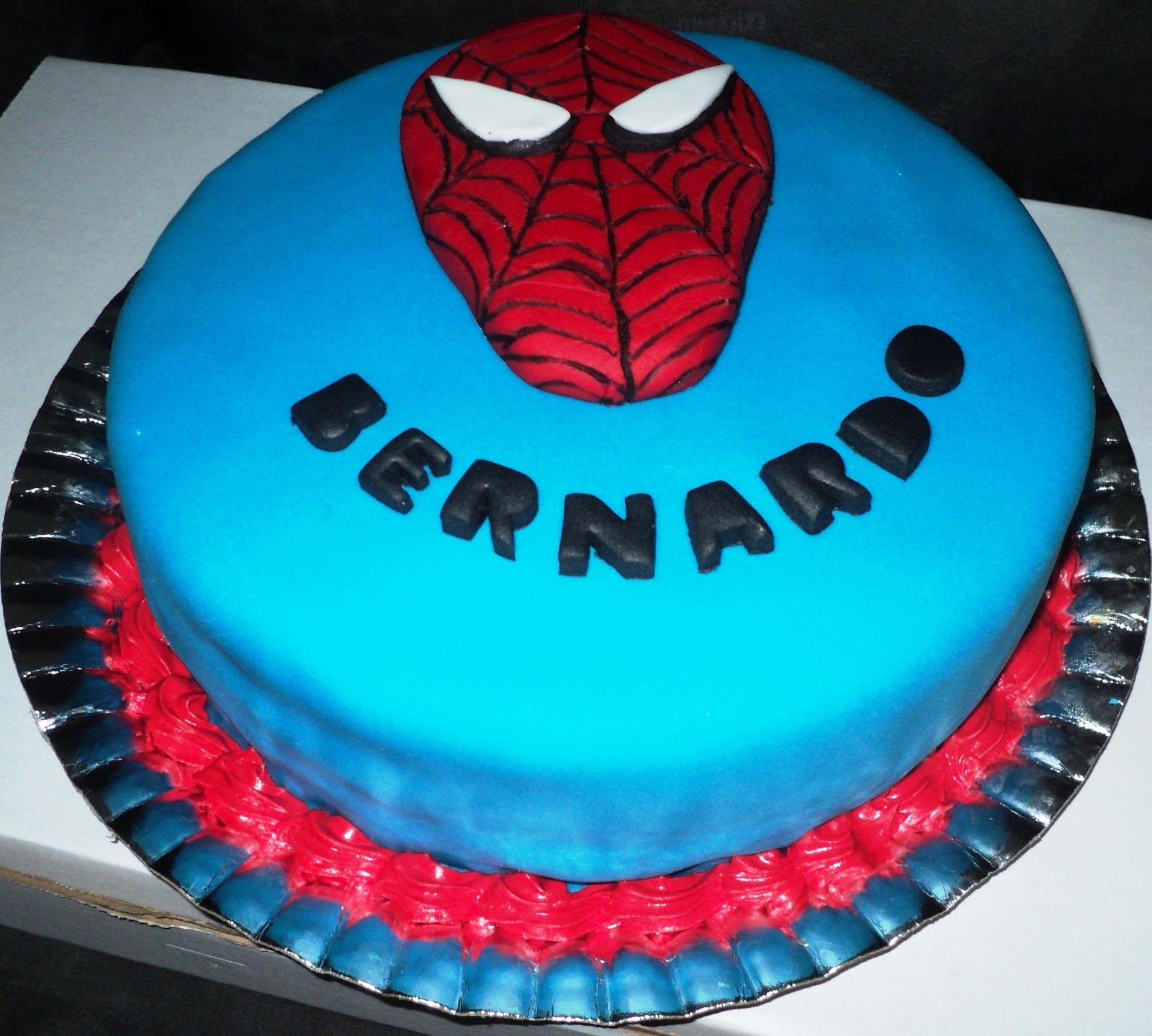 Marshmallow kit Festas Bolo Personalizado Homem Aranha Coberto com Pasta Americana e Recheado