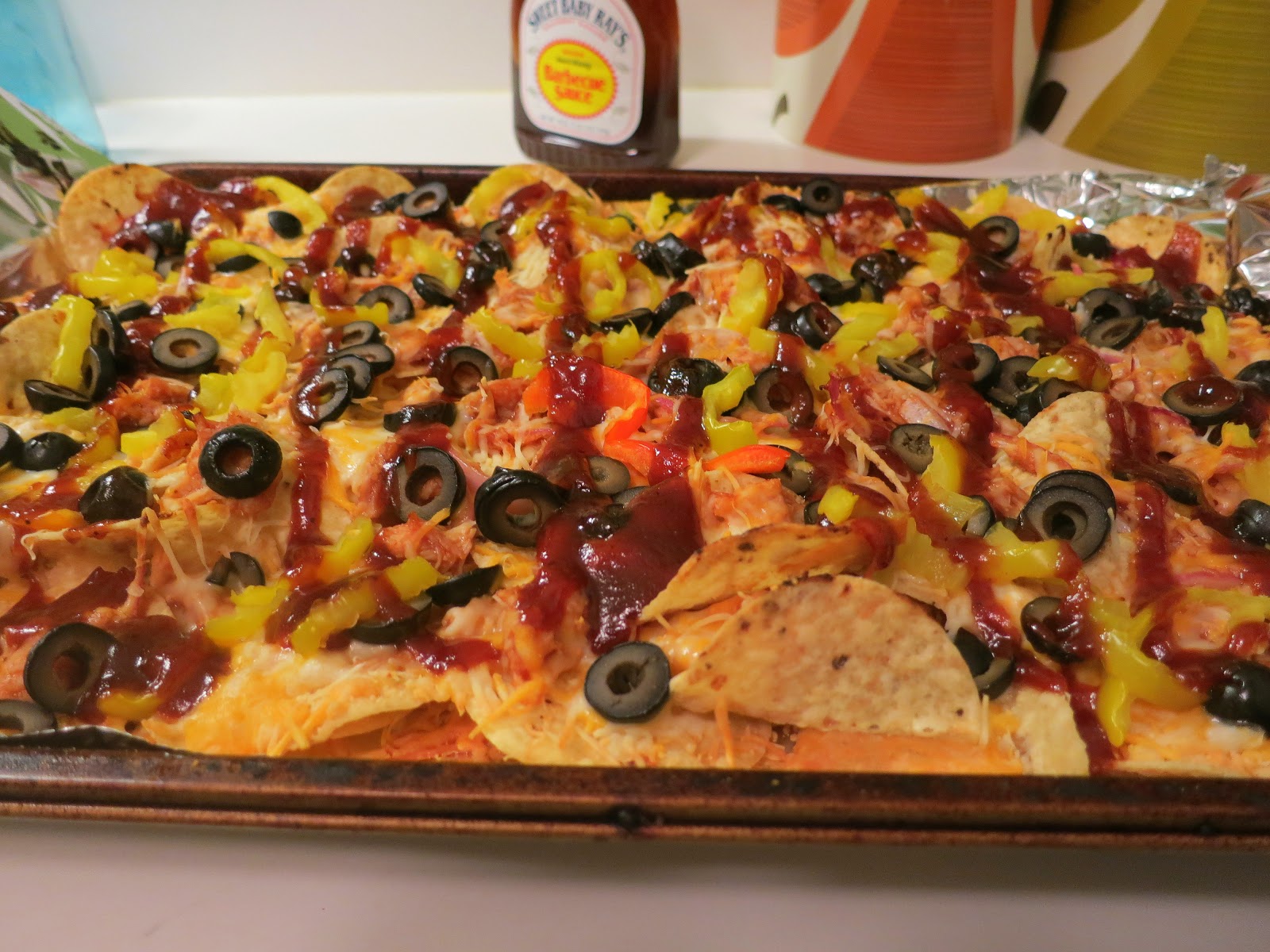 Elizabeth's Dutch Oven Darren's BBQ Chicken Nachos