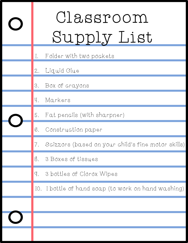 special education blog hop week 3 back to school forms school supply list for teachers