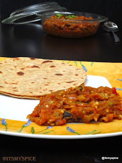baingan bharta- a north indian vegetarian dish made from roasted brinjals.