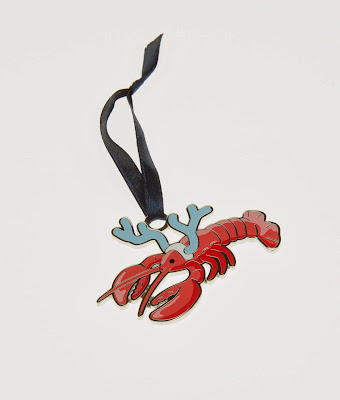Vineyard Vines lobster reindeer ornament