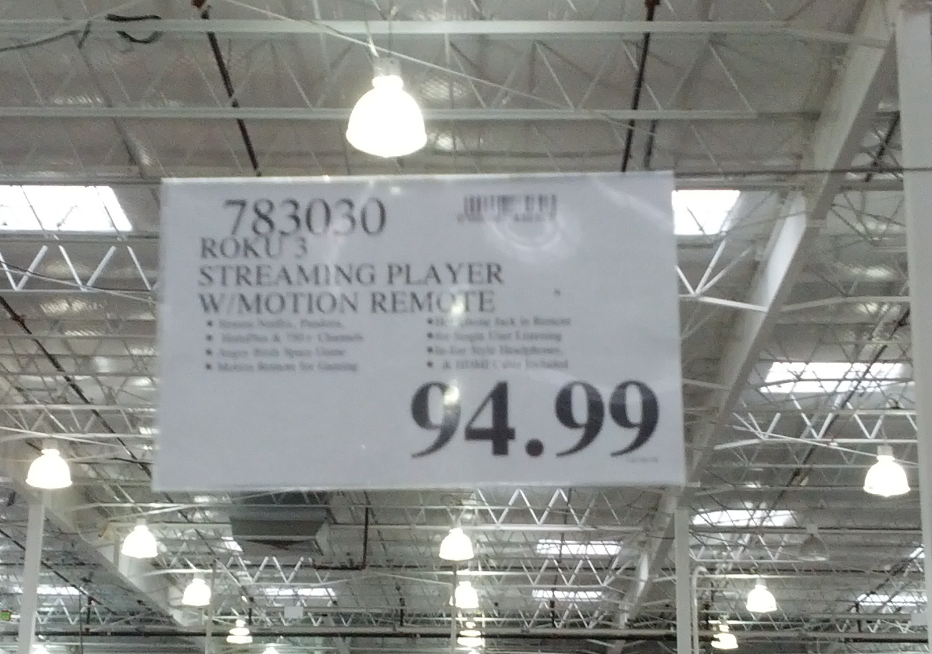 Roku 3 Streaming Player with Remote Costco Weekender