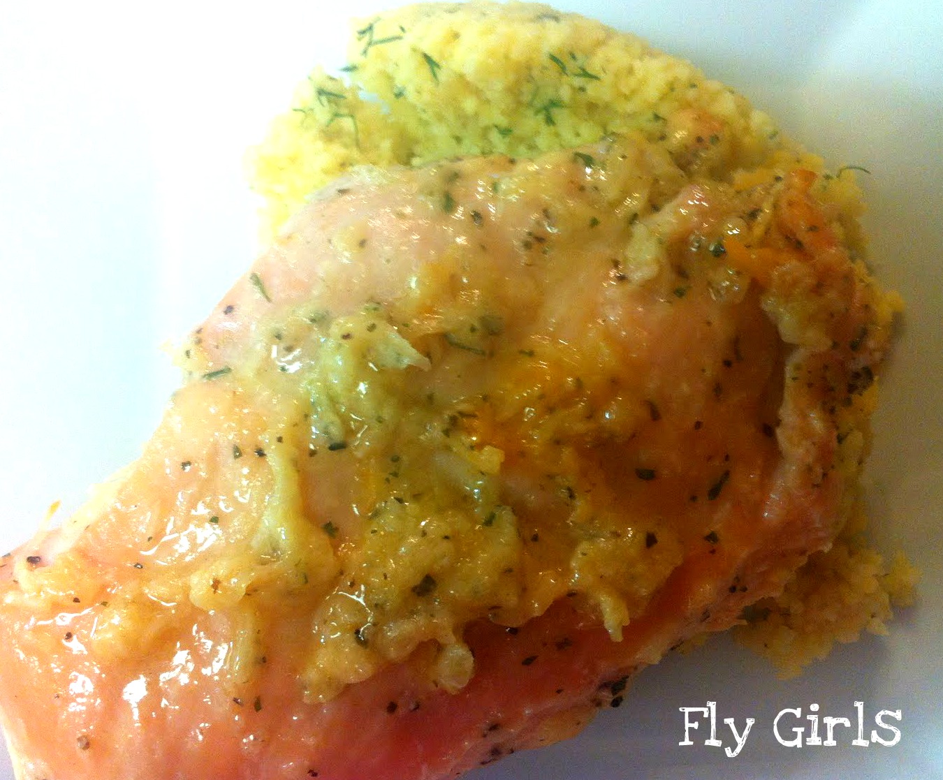 Fly Girls Garlic & Herb Chicken with LemonDill Couscous