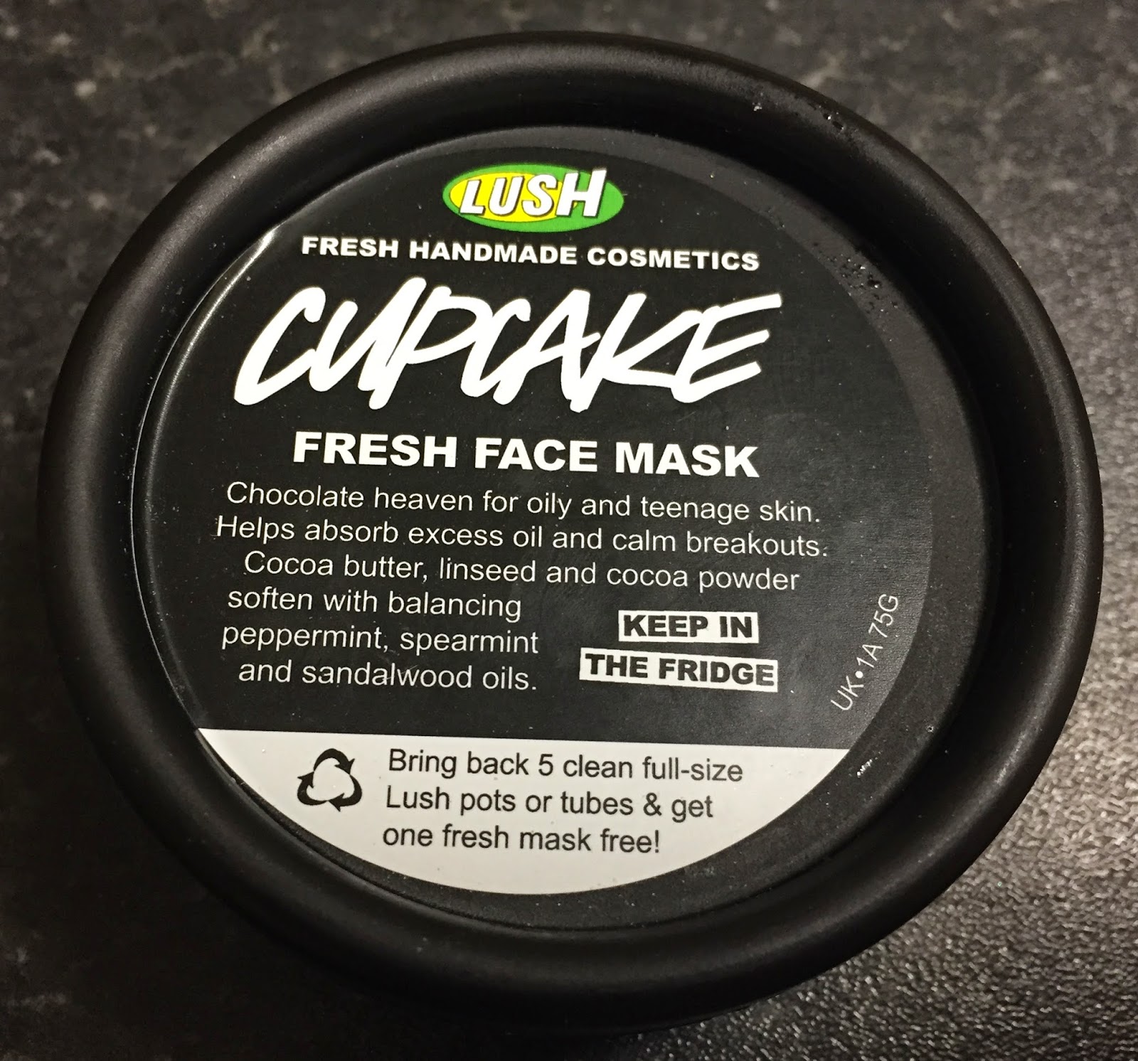 All Things Lush UK Cupcake Fresh Face Mask