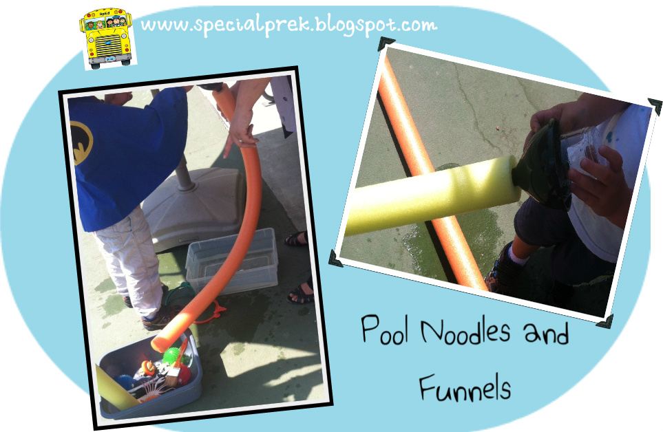 SpEd PreK Pool Noodles and Funnels Dollar Tree Finds!