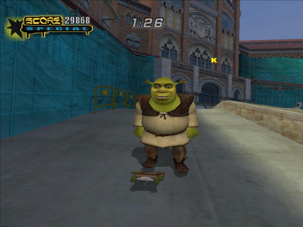 Shrek Is An Unlockable Character In Tony Hawk S Undergorund 2 Shrek