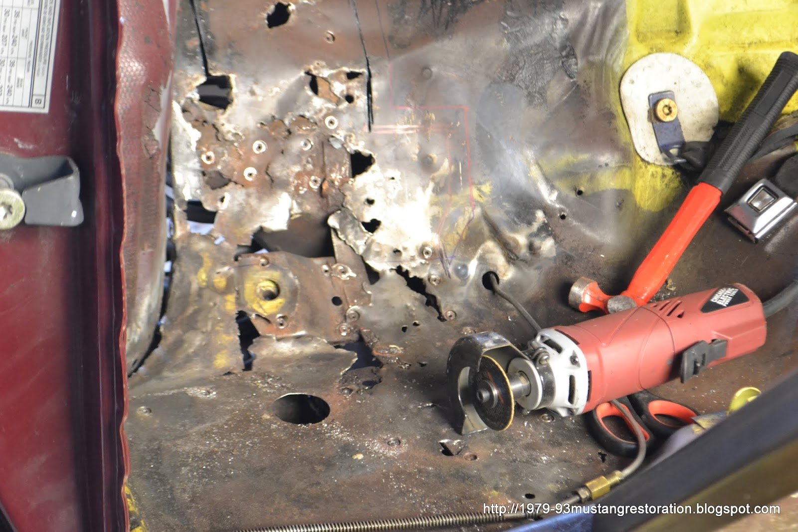 Fox Body Mustang Restoration Rear Seat and Trunk Patching and Repair