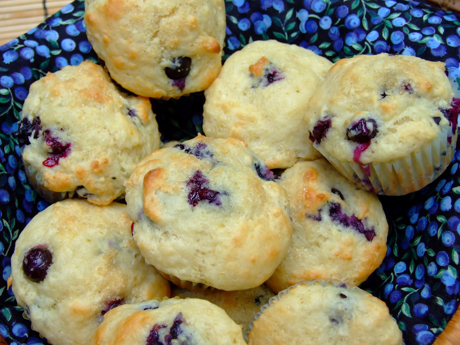 From Beyond My Kitchen Window Low Fat Lemon Blueberry Muffins...