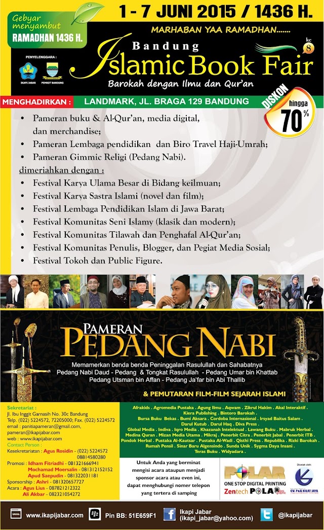 Bandung Islamic Book Fair 2015, Gd. Landmark Braga 1 - 7 Juni 2015