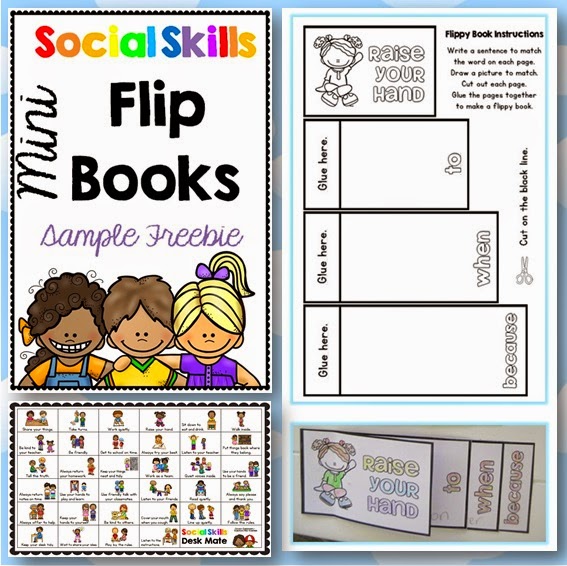 Free Social Skills Flippy Book and Desk Mate Free Social Skills Flippy Book and Desk Mate