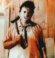 leatherface from The Texas Chainsaw Massacre (1974) with hammer