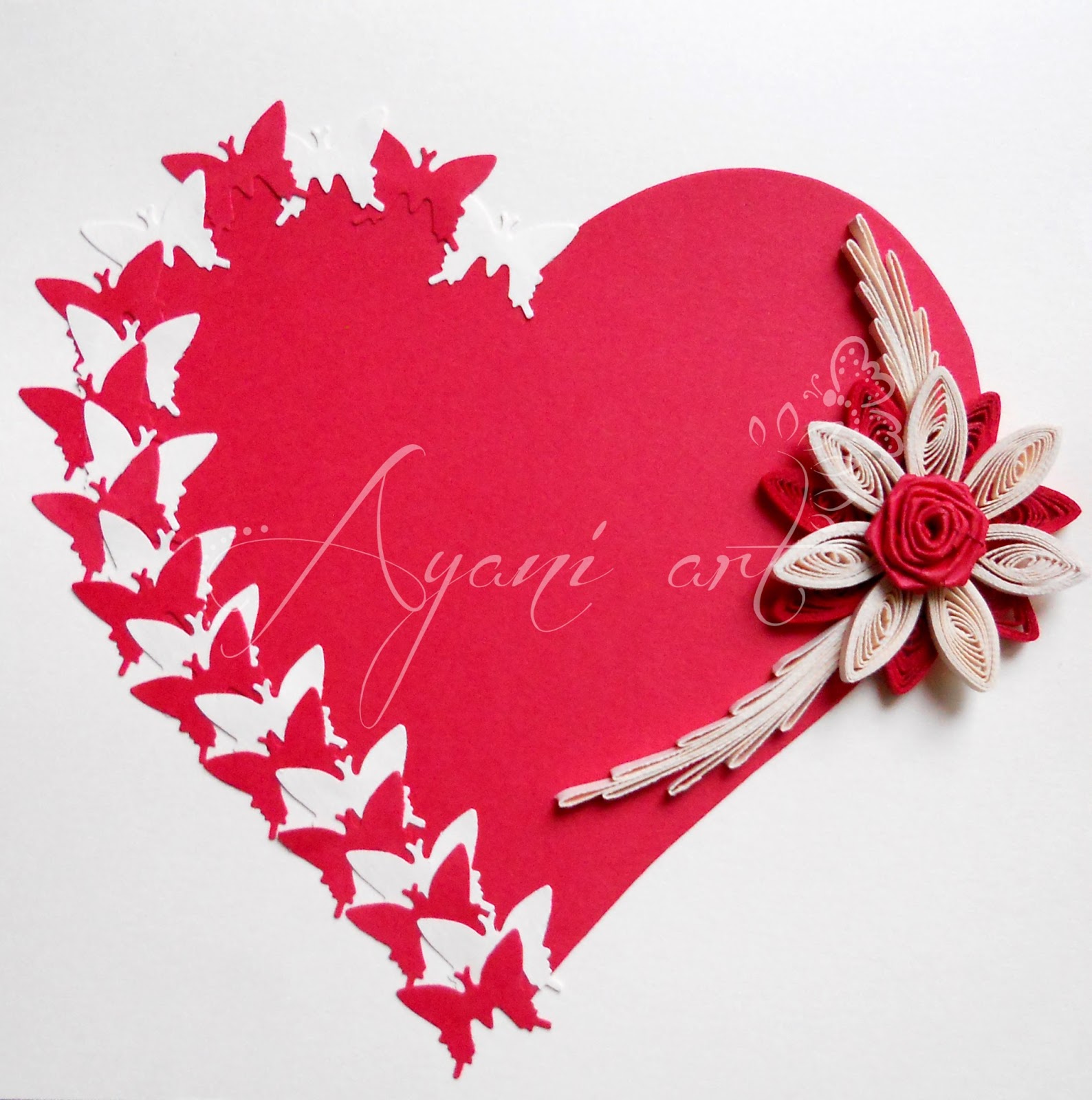 Ayani art Quilled Butterflies Valentine