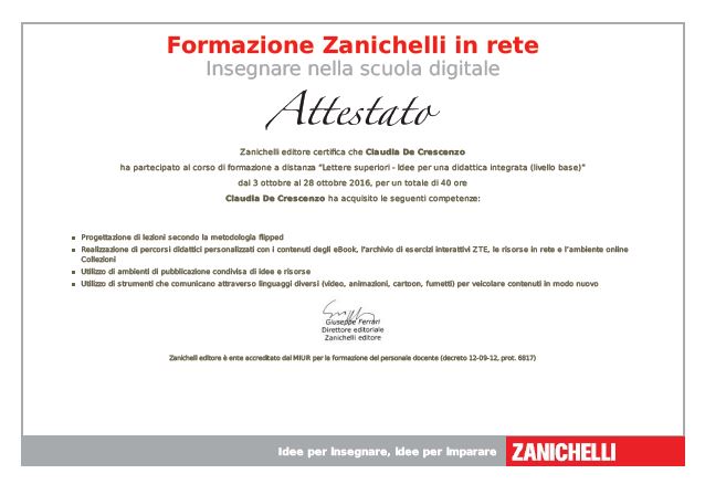 Corso Zanichelli 2016